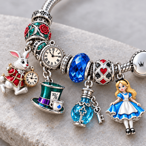 ALW Silver Charm Bracelet Set NTTB