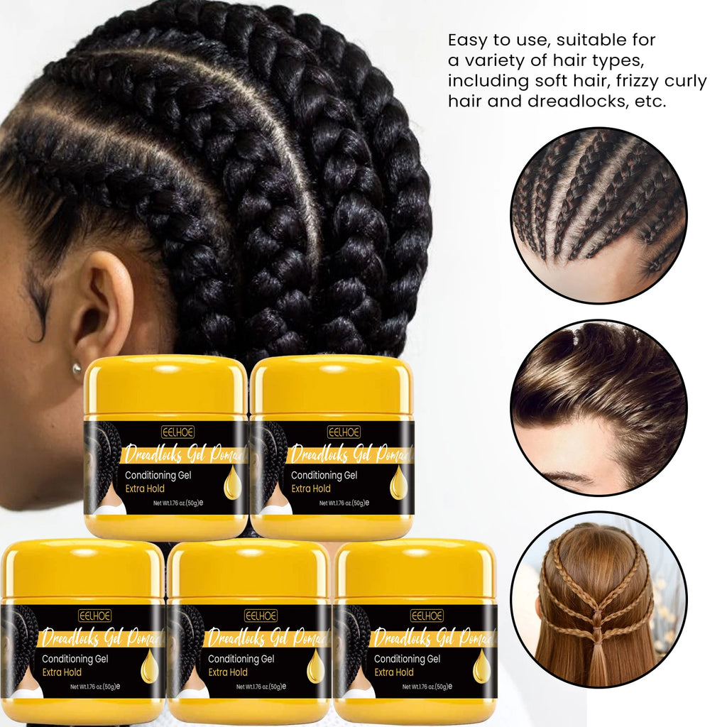 Hair Braiding Gel Styling Control Smooth Long Lasting Styling Braiding Gel Tames Frizz Edges Hair Gel Twist Styling Wax 50g