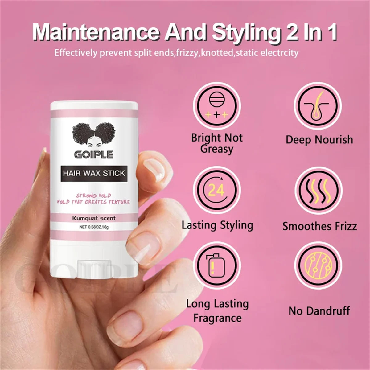 Valentine's Day Gift Set for Female Friends Slick Styling Hair Wax Stick Edge Control Gel Invisible Wig Adhesive Remover for Wig